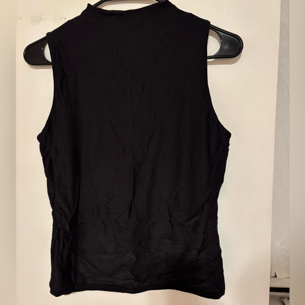 Women's Aerie Black Sleeveless Top Mockneck Tank Top